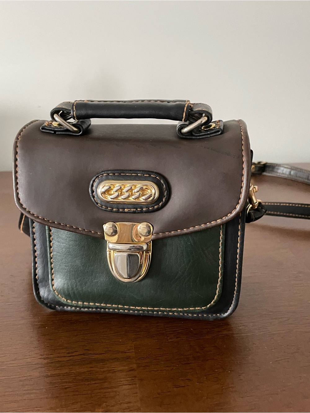 Veneto Women’s Crossbody Leather Mini Satchel Bag Multi Tone